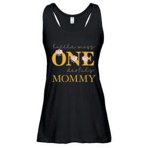 Mommy Little Miss Onederful Birthday Party 1 Year Old Ladies Essential Flowy Tank