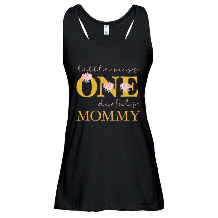 Mommy Little Miss Onederful Birthday Party 1 Year Old Ladies Essential Flowy Tank