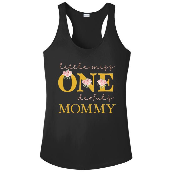 Mommy Little Miss Onederful Birthday Party 1 Year Old Ladies PosiCharge Competitor Racerback Tank