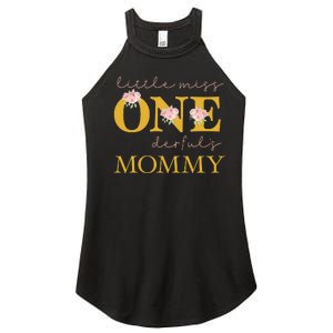 Mommy Little Miss Onederful Birthday Party 1 Year Old Women's Perfect Tri Rocker Tank