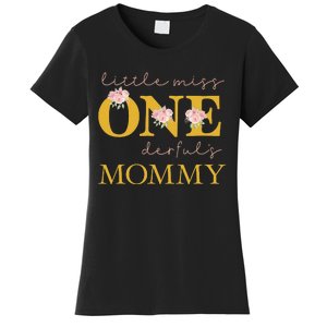 Mommy Little Miss Onederful Birthday Party 1 Year Old Women's T-Shirt