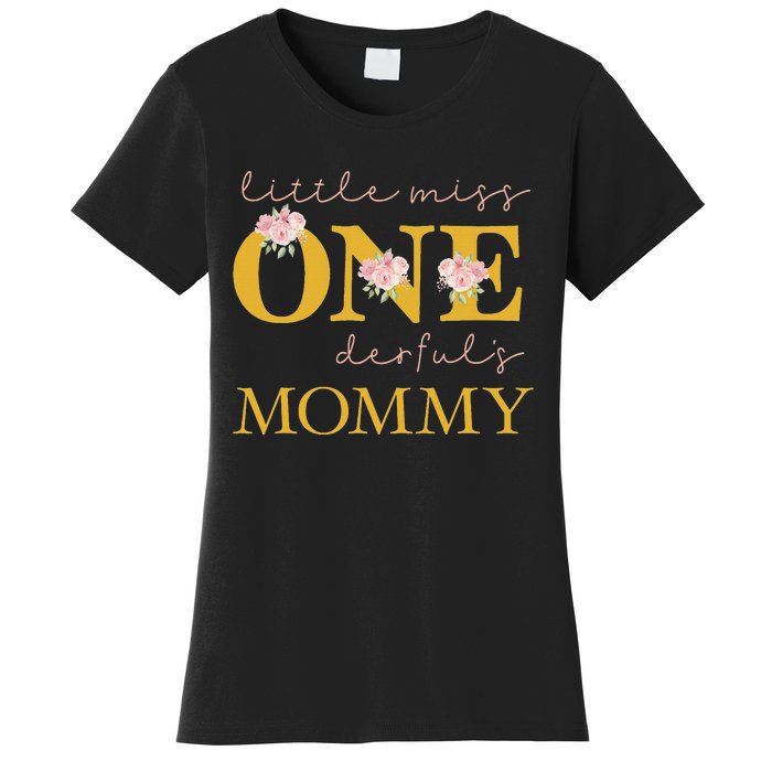 Mommy Little Miss Onederful Birthday Party 1 Year Old Women's T-Shirt