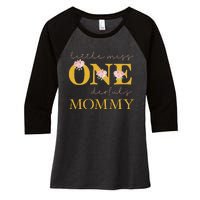 Mommy Little Miss Onederful Birthday Party 1 Year Old Women's Tri-Blend 3/4-Sleeve Raglan Shirt