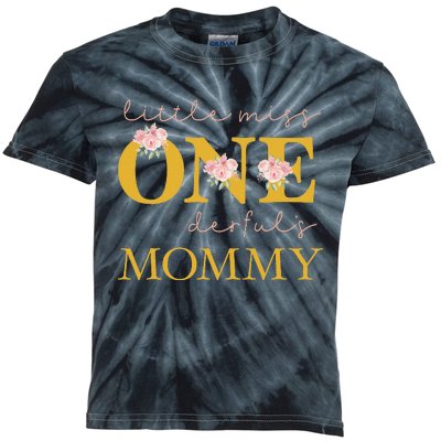 Mommy Little Miss Onederful Birthday Party 1 Year Old Kids Tie-Dye T-Shirt