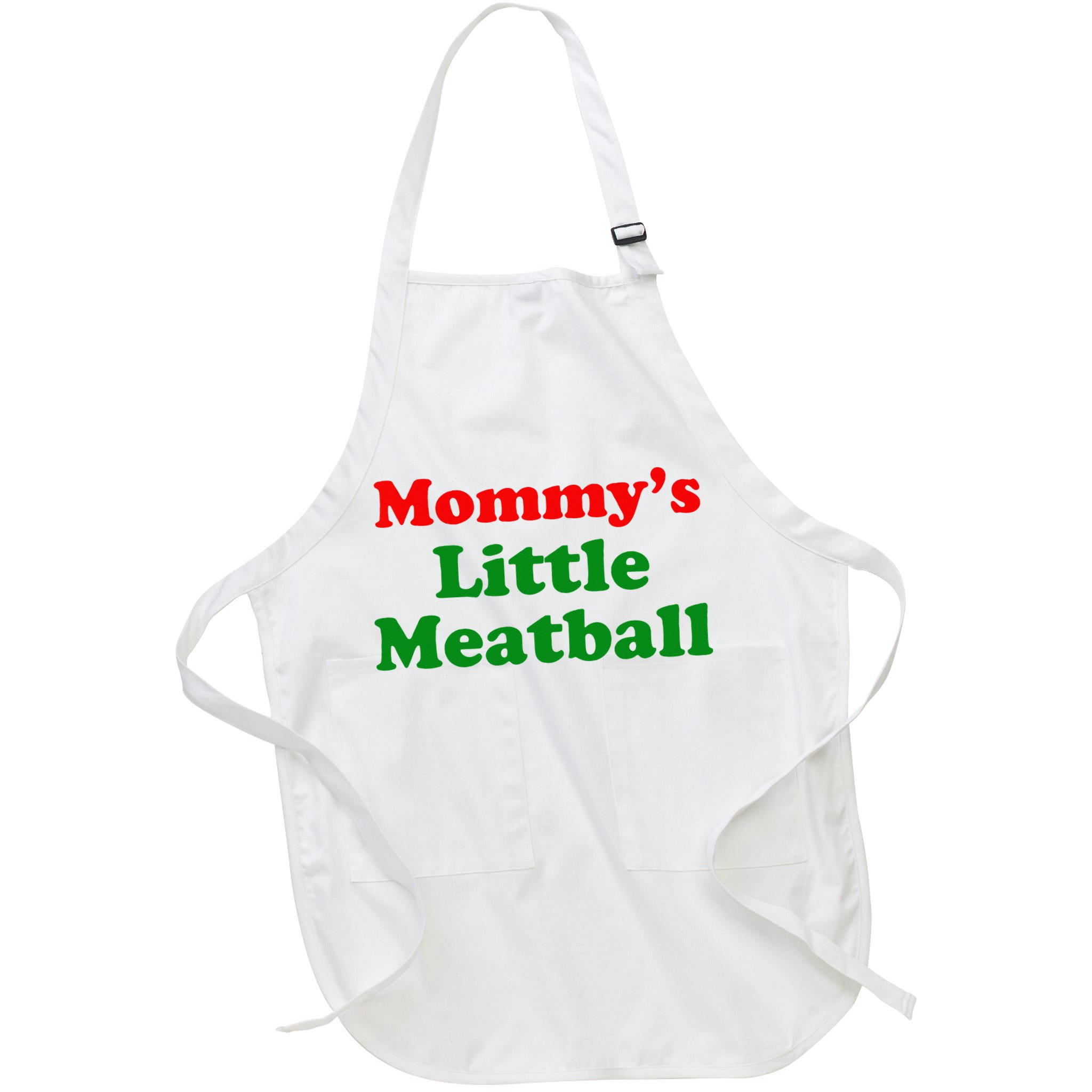 Mommys Little Meatball Funny Italian Joke Apron