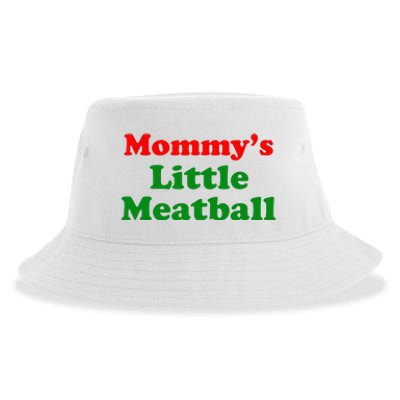 Mommys Little Meatball Funny Italian Joke Sustainable Bucket Hat