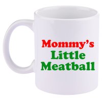 Mommys Little Meatball Funny Italian Joke 11oz C Handle Ceramic Mug