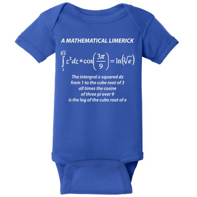 Mathematical Limerick Math Geek Nerd Gift Meaningful Gift Baby Bodysuit