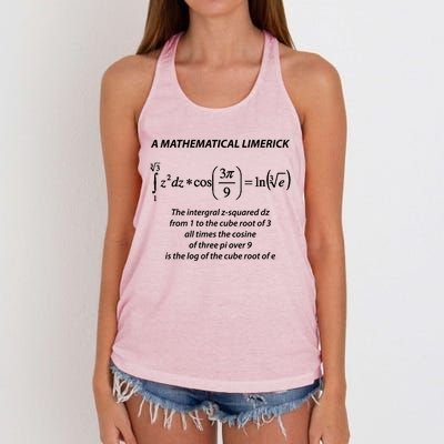 Mathematical Limerick Math Geek Nerd Gift Meaningful Gift Women's Knotted Racerback Tank