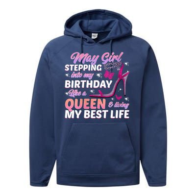 May Living My Best Life Bday Performance Fleece Hoodie