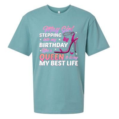 May Living My Best Life Bday Sueded Cloud Jersey T-Shirt