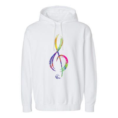 Musican Lover Musical Notes Just Music Garment-Dyed Fleece Hoodie