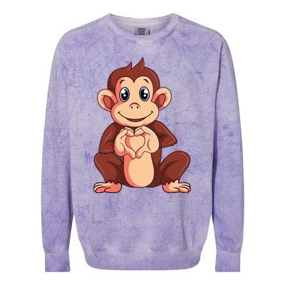 Monkey Lover Colorblast Crewneck Sweatshirt