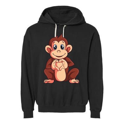 Monkey Lover Garment-Dyed Fleece Hoodie