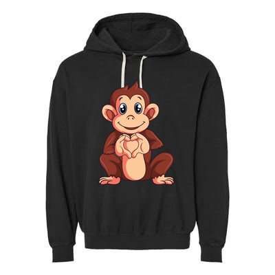 Monkey Lover Garment-Dyed Fleece Hoodie