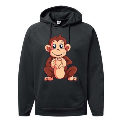 Monkey Lover Performance Fleece Hoodie