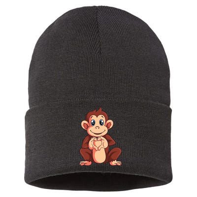 Monkey Lover Sustainable Knit Beanie