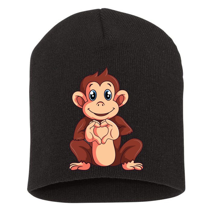 Monkey Lover Short Acrylic Beanie