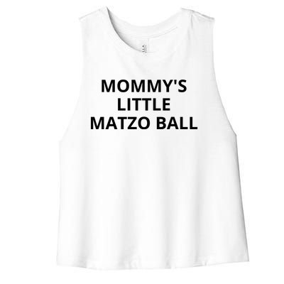 MommyS Little Matzo Ball Women's Racerback Cropped Tank