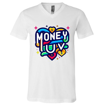 Money Luv V-Neck T-Shirt