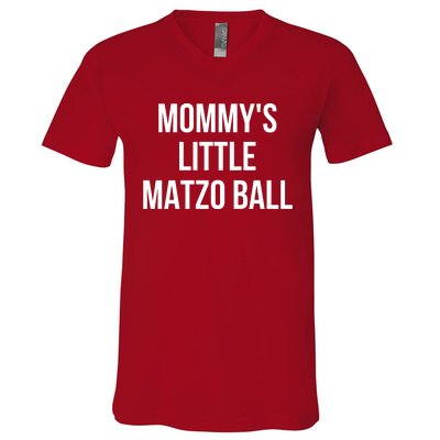 MommyS Little Matzo Ball V-Neck T-Shirt