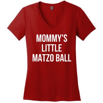 MommyS Little Matzo Ball Women's V-Neck T-Shirt