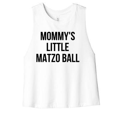 MommyS Little Matzo Ball Women's Racerback Cropped Tank