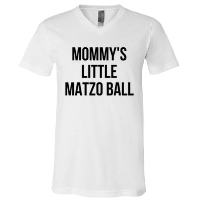 MommyS Little Matzo Ball V-Neck T-Shirt