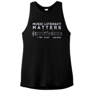 Music Literacy Matters Puppies Song Ladies PosiCharge Tri-Blend Wicking Tank