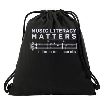 Music Literacy Matters Puppies Song Drawstring Bag