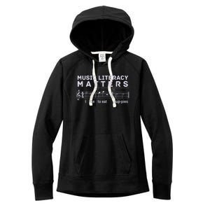 Music Literacy Matters Puppies Song Women's Fleece Hoodie