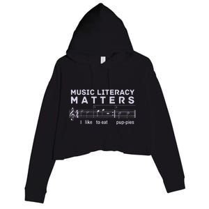 Music Literacy Matters Puppies Song Crop Fleece Hoodie