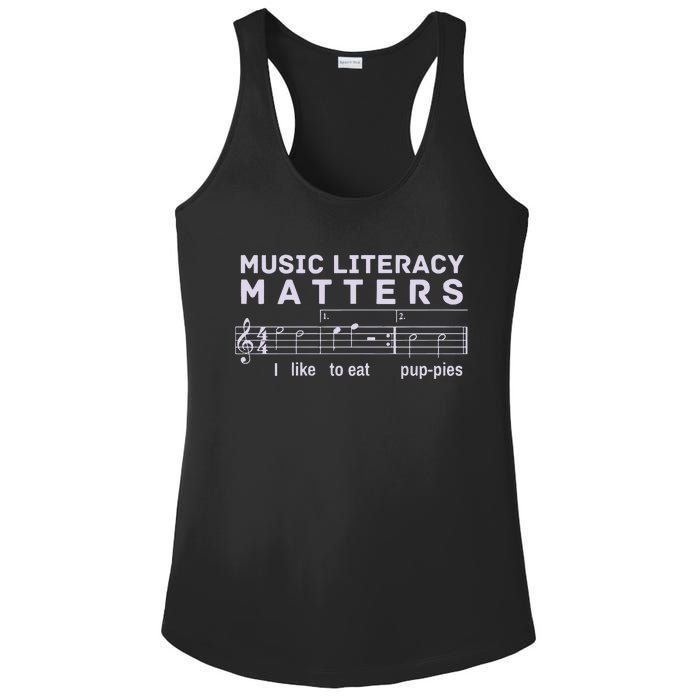 Music Literacy Matters Puppies Song Ladies PosiCharge Competitor Racerback Tank