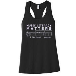 Music Literacy Matters Puppies Song Women's Racerback Tank