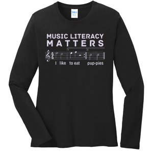 Music Literacy Matters Puppies Song Ladies Long Sleeve Shirt