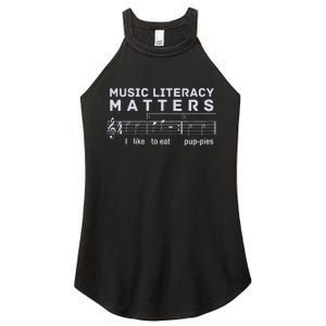 Music Literacy Matters Puppies Song Women's Perfect Tri Rocker Tank