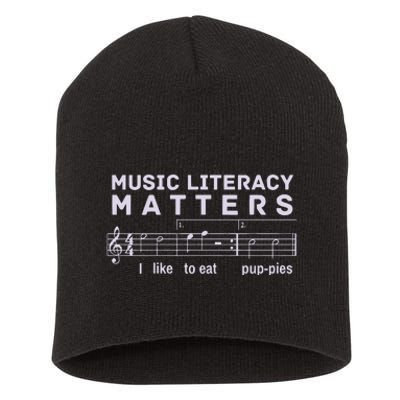 Music Literacy Matters Puppies Song Short Acrylic Beanie