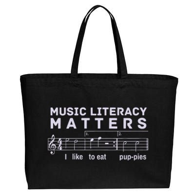 Music Literacy Matters Puppies Song Cotton Canvas Jumbo Tote