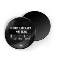 Music Literacy Matters I Like To Eat Puppies Magnet