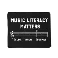 Music Literacy Matters I Like To Eat Puppies Mousepad