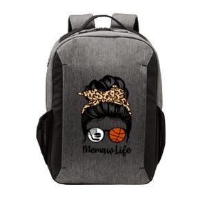 Memaw Life Messy Bun Hair Funny Basketball Hockey Memaw Great Gift Vector Backpack