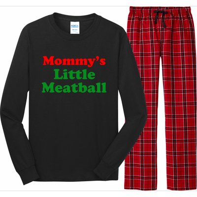 Mommys Little Meatball Funny Italian Joke Long Sleeve Pajama Set