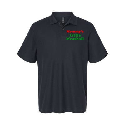 Mommys Little Meatball Funny Italian Joke Softstyle Adult Sport Polo