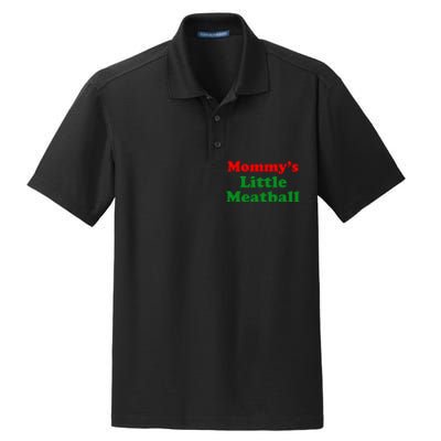 Mommys Little Meatball Funny Italian Joke Dry Zone Grid Polo