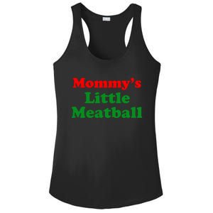 Mommys Little Meatball Funny Italian Joke Ladies PosiCharge Competitor Racerback Tank