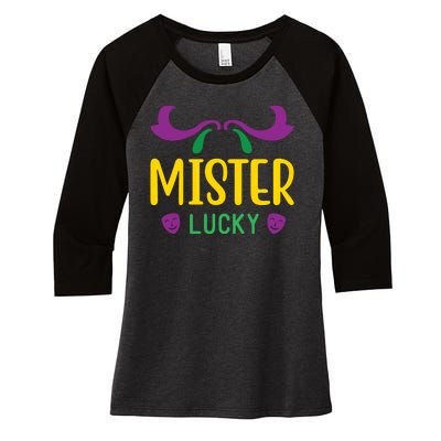 Mister Lucky Women's Tri-Blend 3/4-Sleeve Raglan Shirt