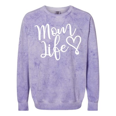 Mom Life Colorblast Crewneck Sweatshirt