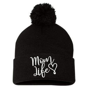 Mom Life Pom Pom 12in Knit Beanie