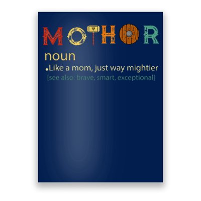 Mothor Like Mom Just Way Mightier Funny MotherS Day Poster