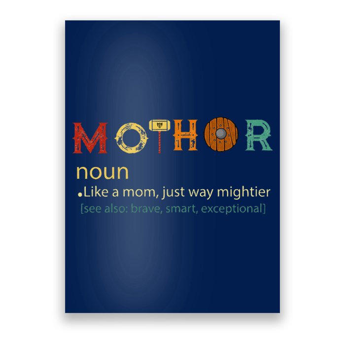 Mothor Like Mom Just Way Mightier Funny MotherS Day Poster